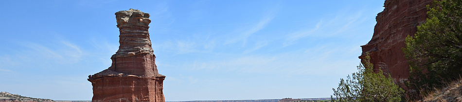 Photo of the Lighthouse rock formation in Palo Duro Canyon